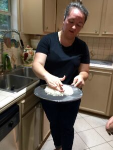 me making sushi rice