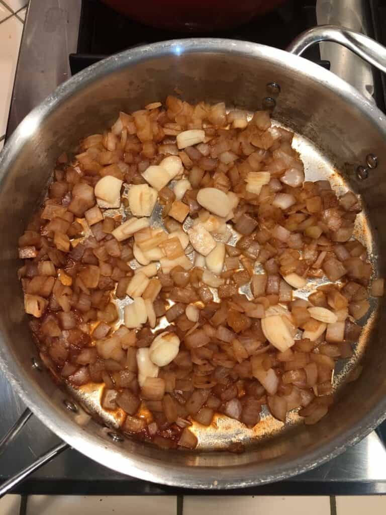 add garlic to pan