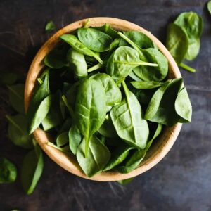 spinach in a bowl