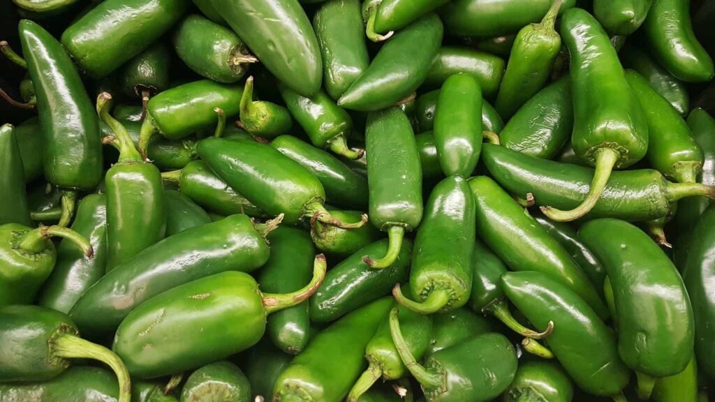 Jalapeños for spicy charro beans by very veganish