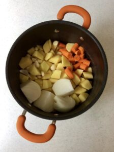 veggies in a pot