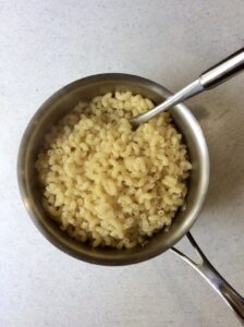 cooked macaroni pasta in a pot