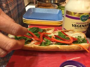 vietnamese banh mi do chua pickled carrot and daikon on gluten free bread