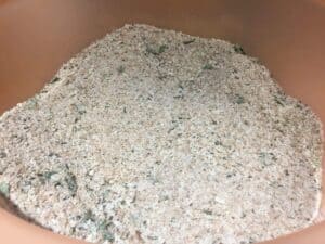 breadcrumbs and seasonings in a bowl