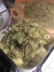 process shot cooked eggplant