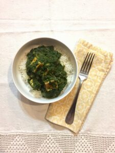 finished saag paneer