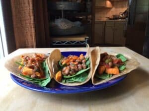 tacos on a plate closeup