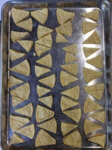 tortilla chips on a tray