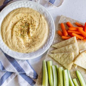finished dip with carrots