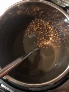 finished cooking in instant pot with bay leaf