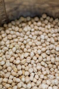 dried chickpeas in Instant Pot before being sorted through and washed