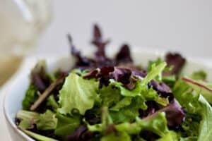 assorted spring mix greens in bowl