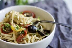Twirled on Fork in bowl