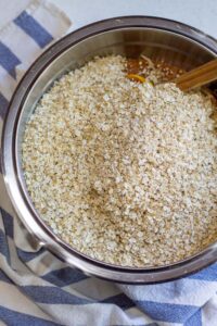adding oats and rice