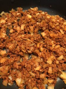 process - adding chorizo