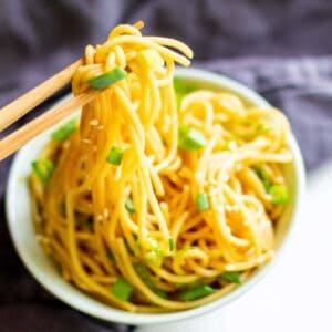 picking up noodles