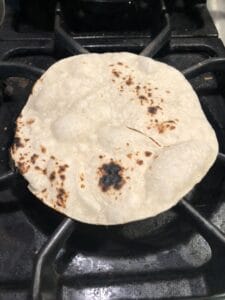 process - warming corn tortillas