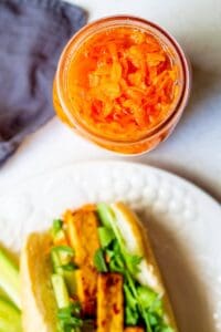 pickled carrots in jar