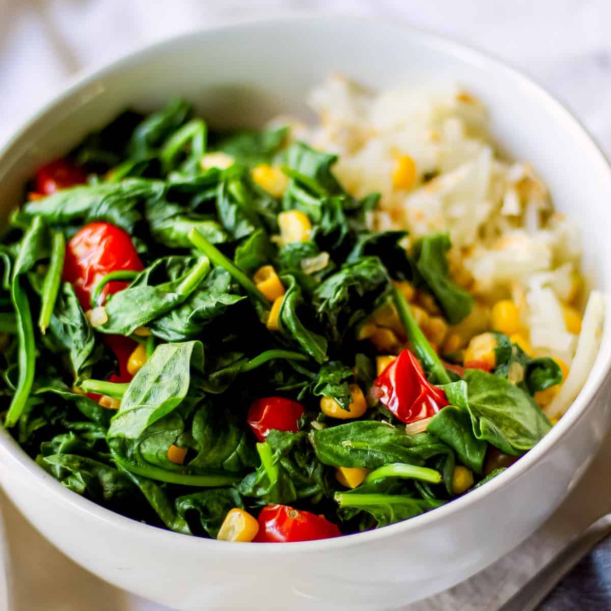 Crispy Hash Brown Greens and Grain Bowl