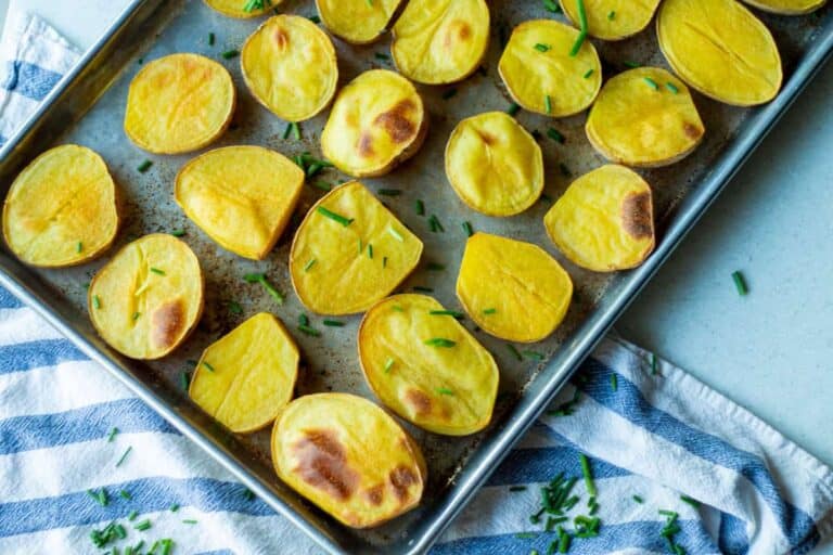 Baked Potato Halves (easiest meal prep idea) - Very Veganish