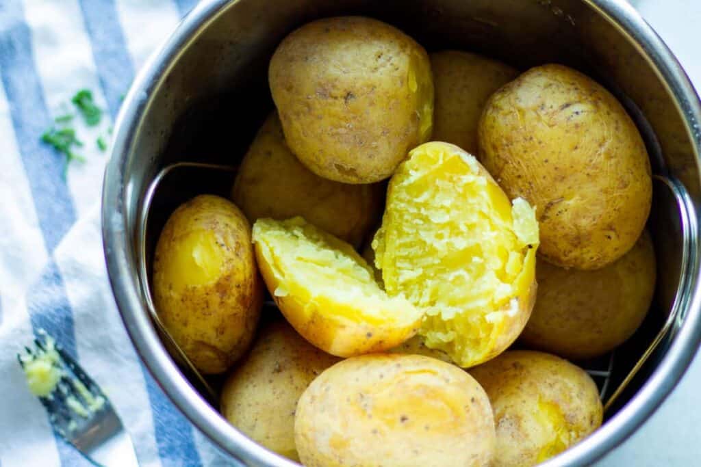 cooked potatoes