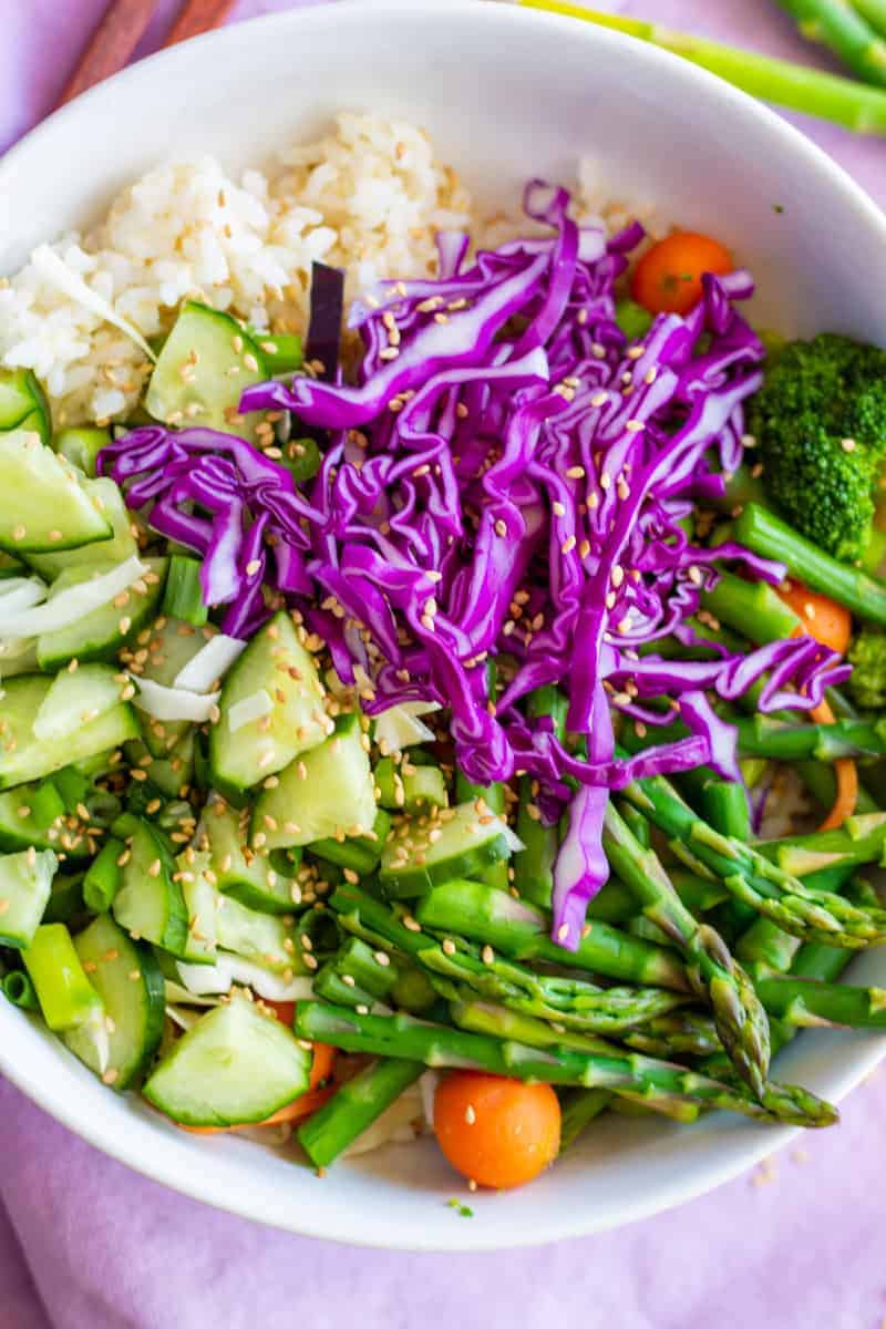 Vegan Poke Bowl with Sweet Soy Ginger Dressing - Very Veganish