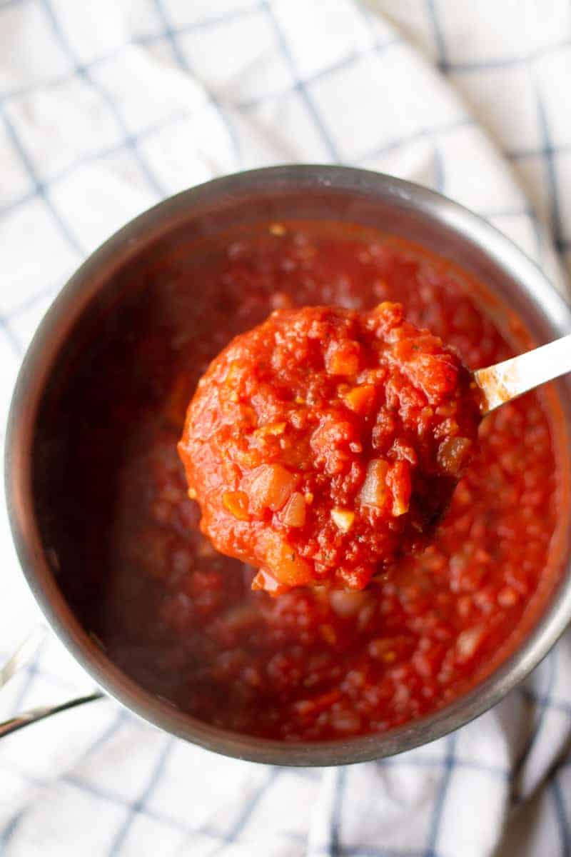 ladle of sauce