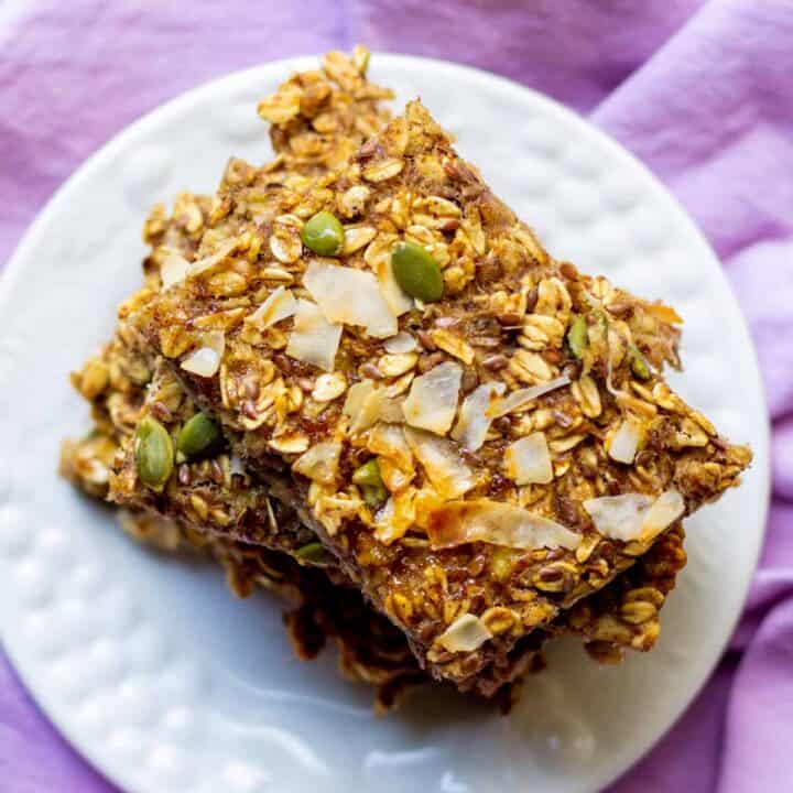 Healthy Banana Oatmeal Bars (5 ingredients, no flour, no egg, sugar