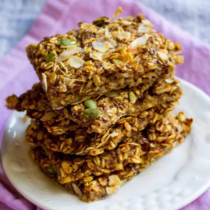 Healthy Banana Oatmeal Bars (5 ingredients, no flour, no egg, sugar