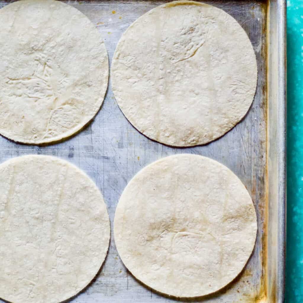 store-bought corn tortillas is all you need to make homemade tostada shells