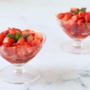 two bowls of strawberry salad