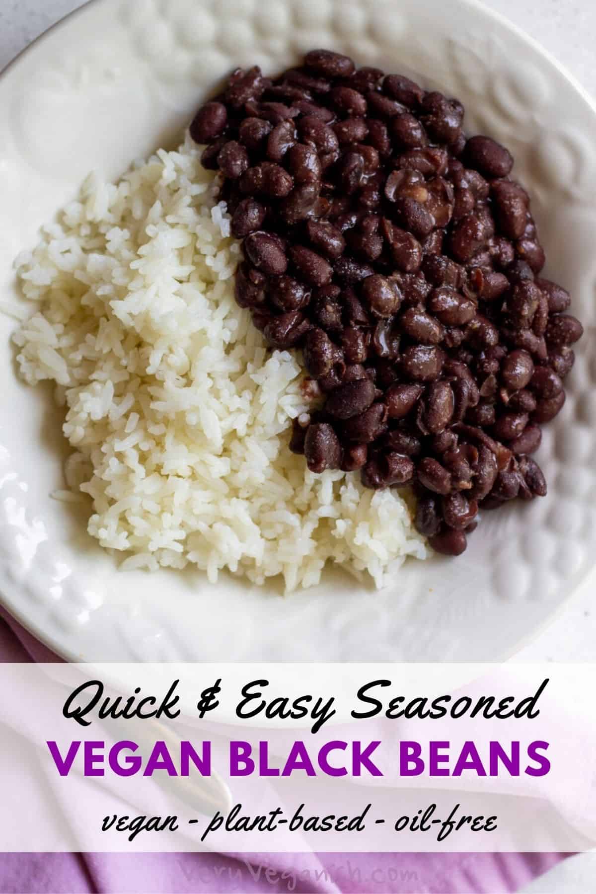 Quick and Easy Seasoned Vegan Black Beans - Very Veganish