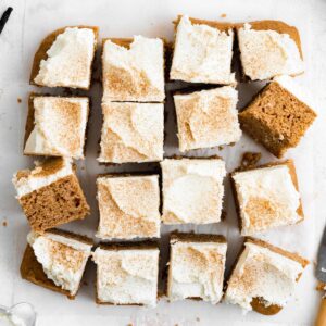 vegan chai cake in pieces