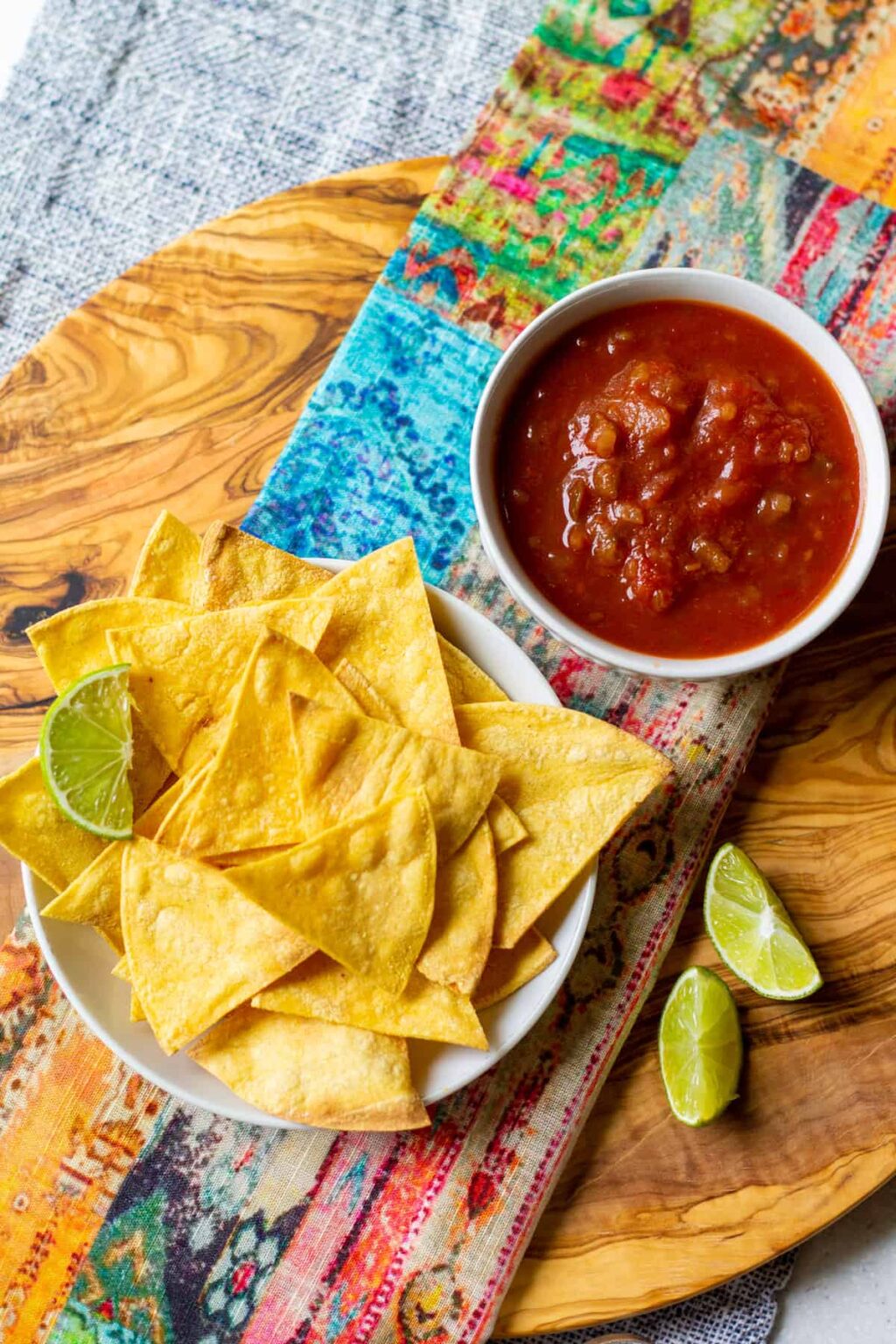 Healthy Fat Free Tortilla Chips (Baked or Air Fryer)