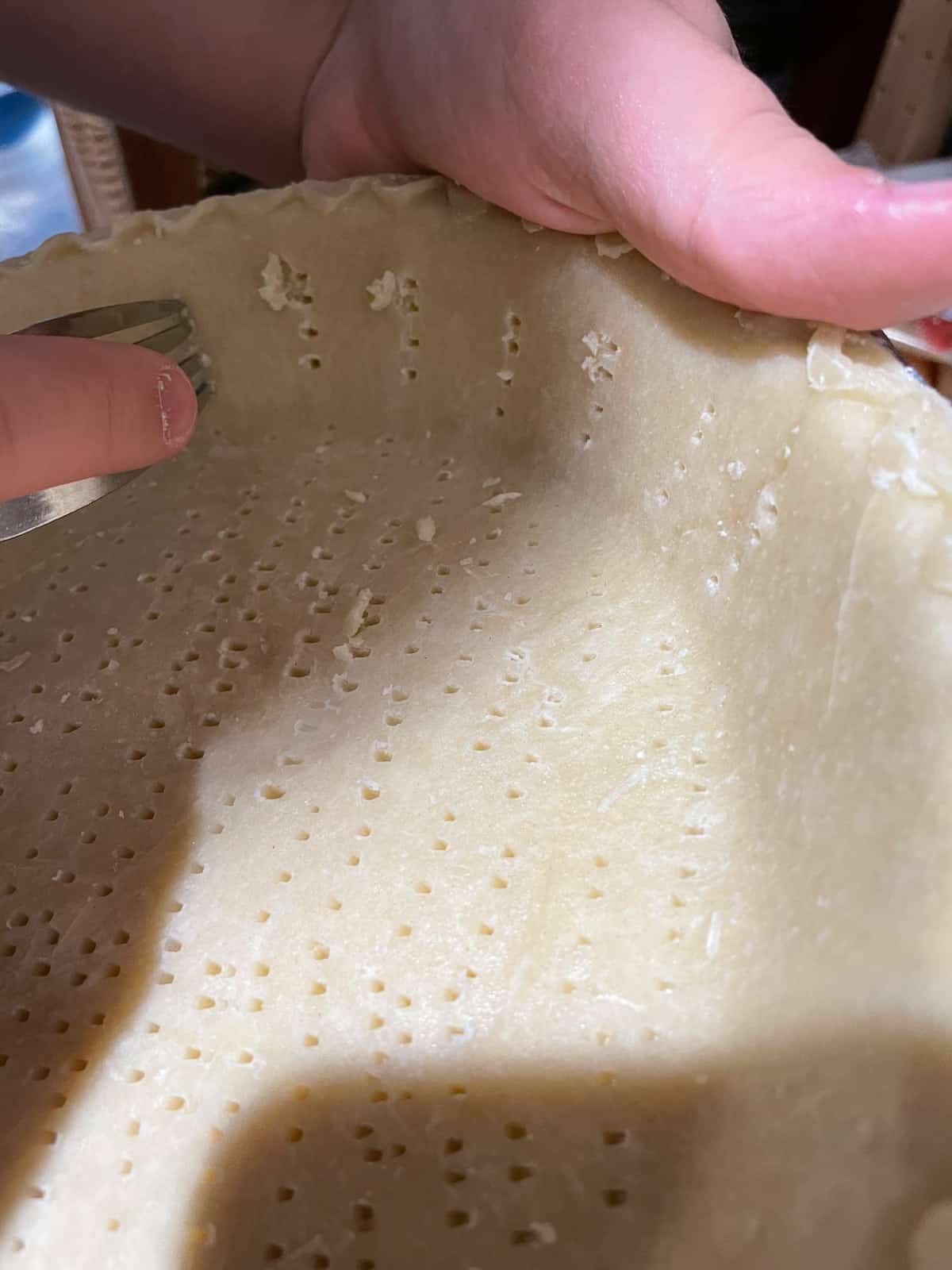 poking holes in pie crust