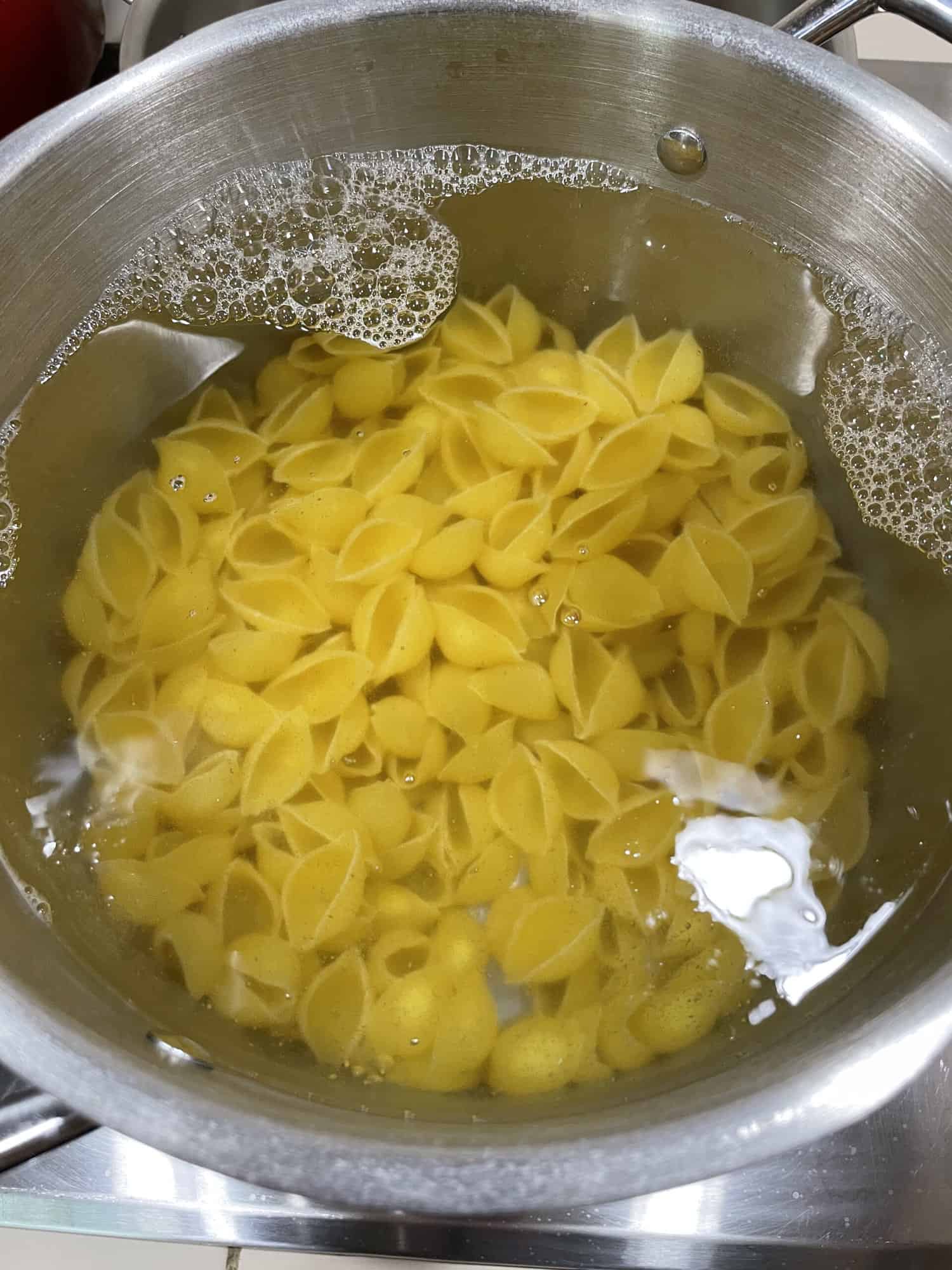 cook the pasta in salted water