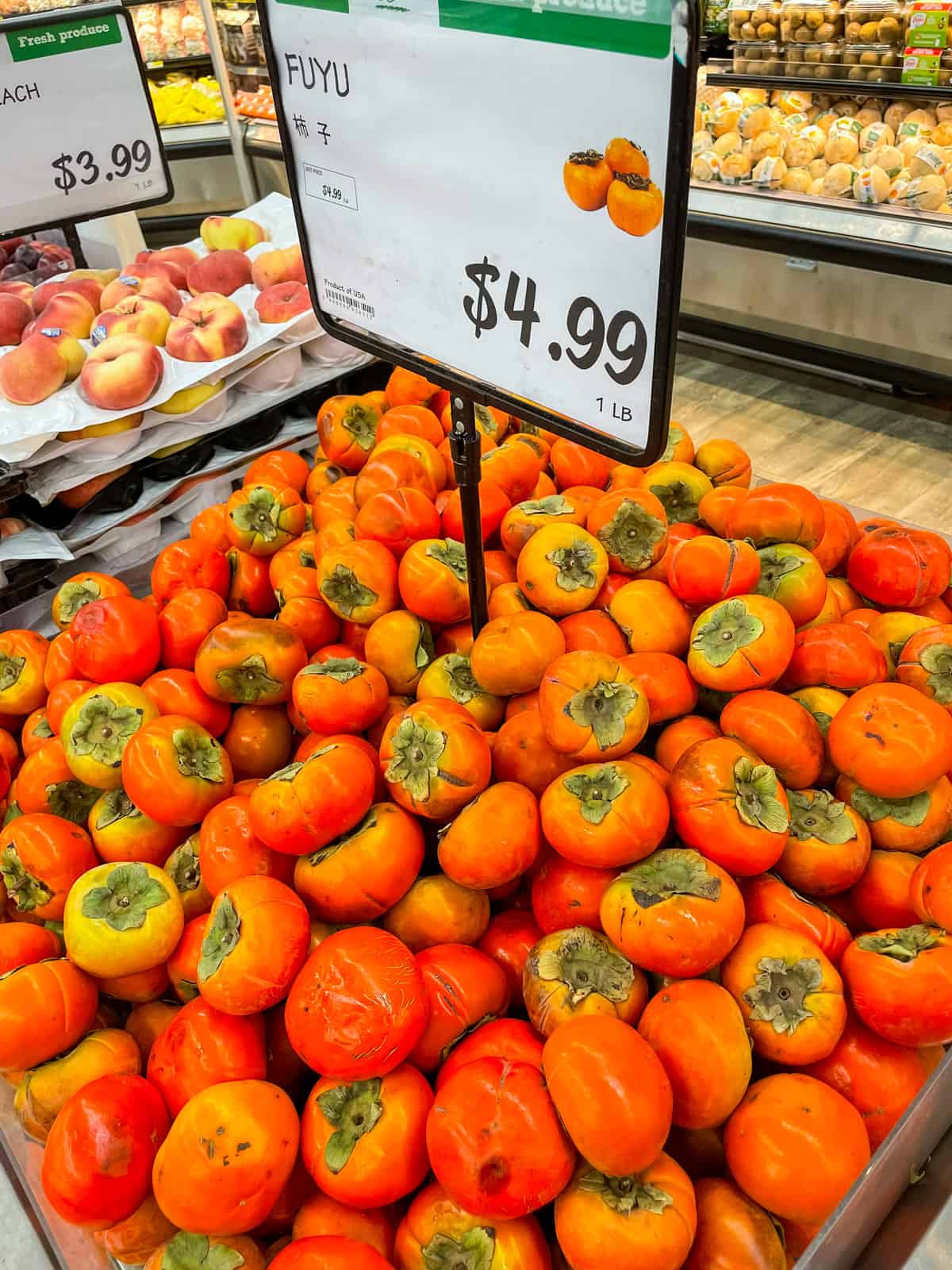 Fuyu persimmons at H-mart