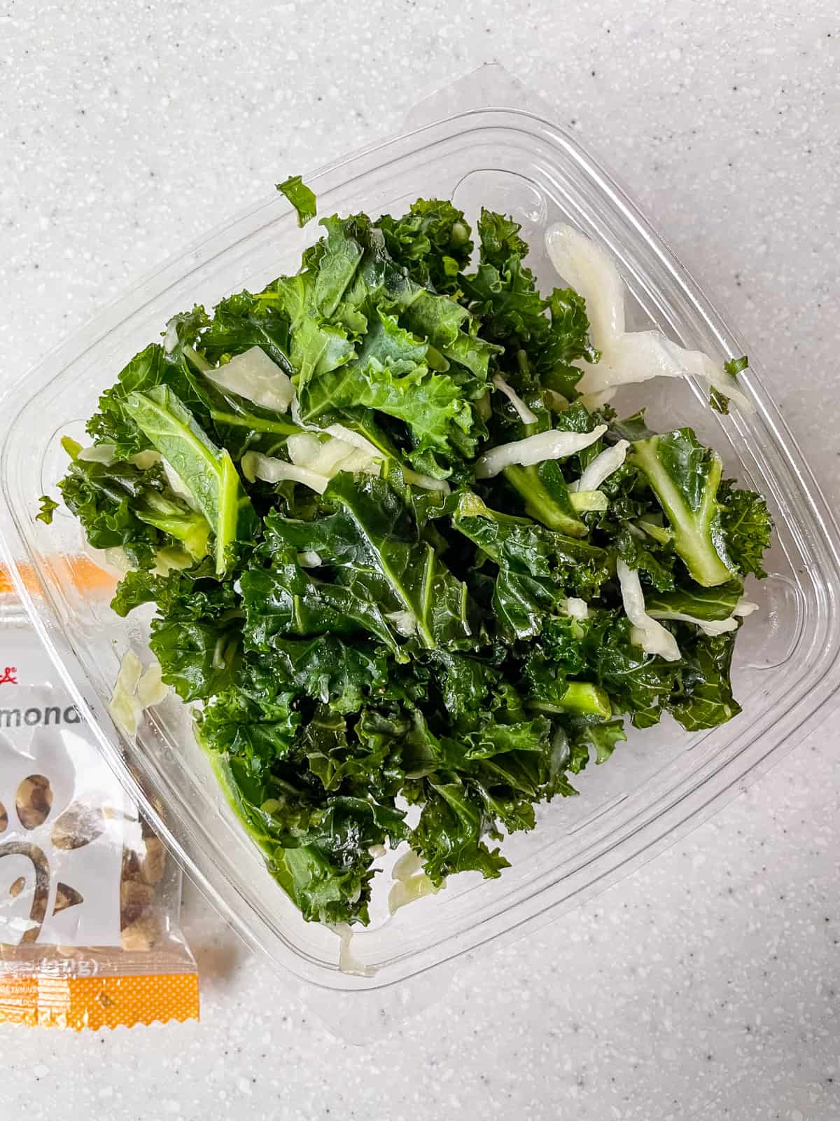 Process chick-fil-a kale crunch salad in plastic container
