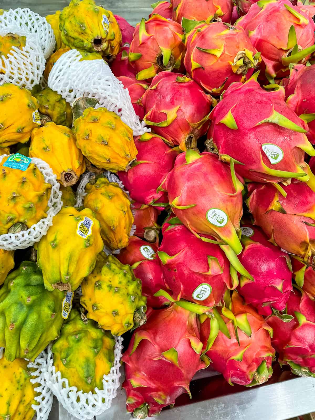 Yellow and Pink Dragonfruit