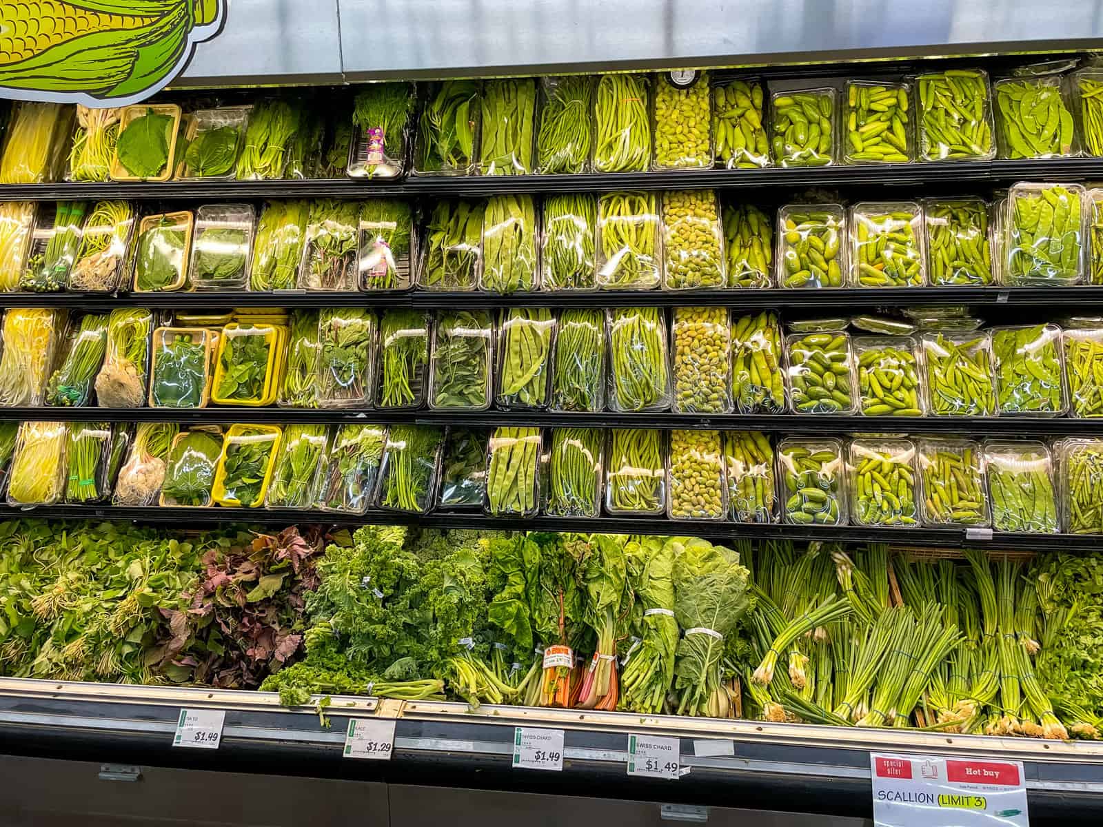 herbs and greens at H-mart