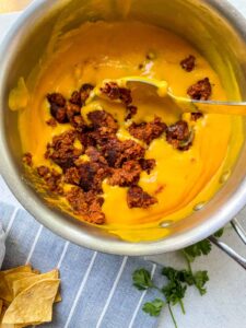 Process step 7 stir chorizo in and serve