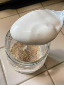 Step-5-add-yogurt-How-to-make-basic-vegan-overnight-oats