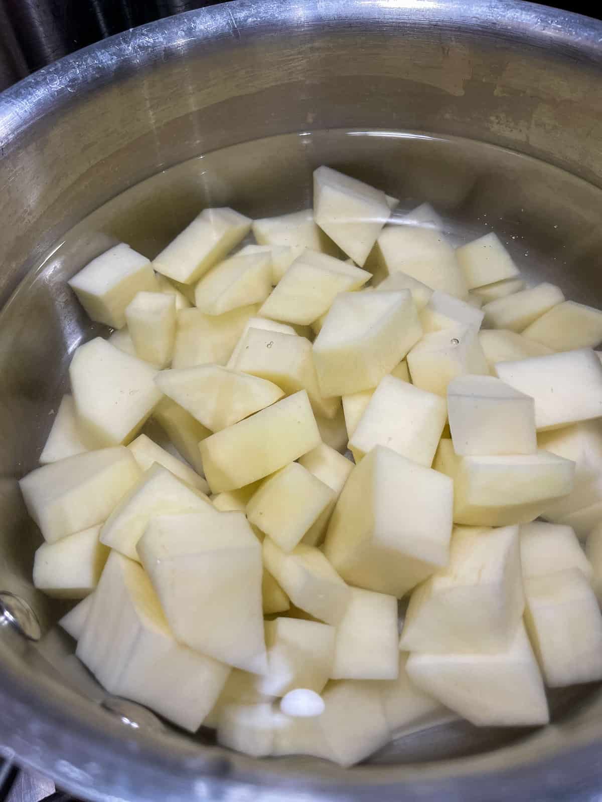 Process Step 1 boil potatoes
