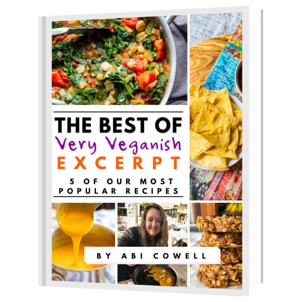 cover of "The Best of Very Veganish" EXCERPT of digital cookbook by Abi Cowell