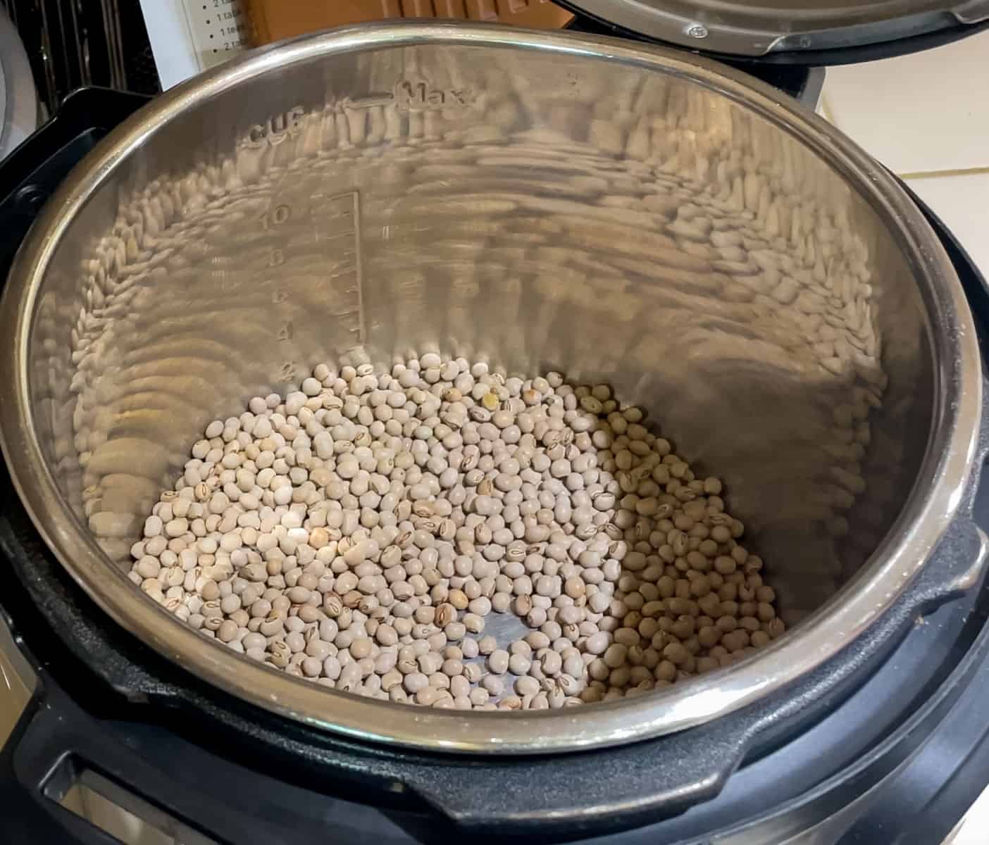 dry pigeon peas in the instant pot before adding water
