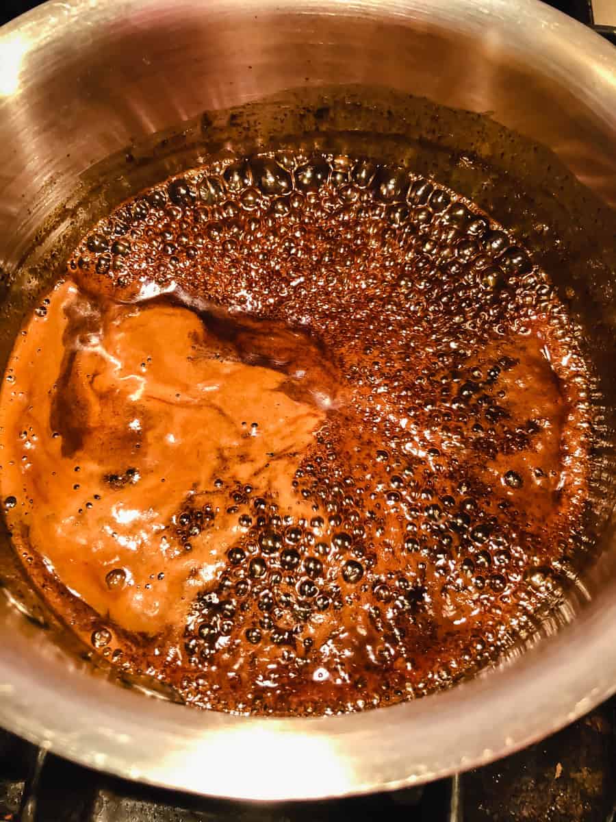 Process step 4 - bring to a boil, whisking frequently